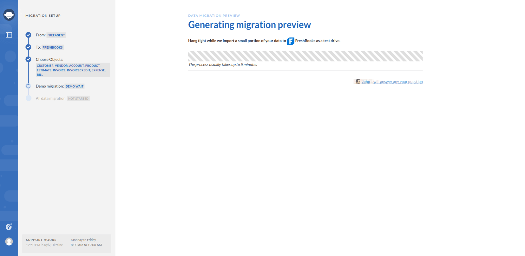 Generating Demo FreeAgent Export