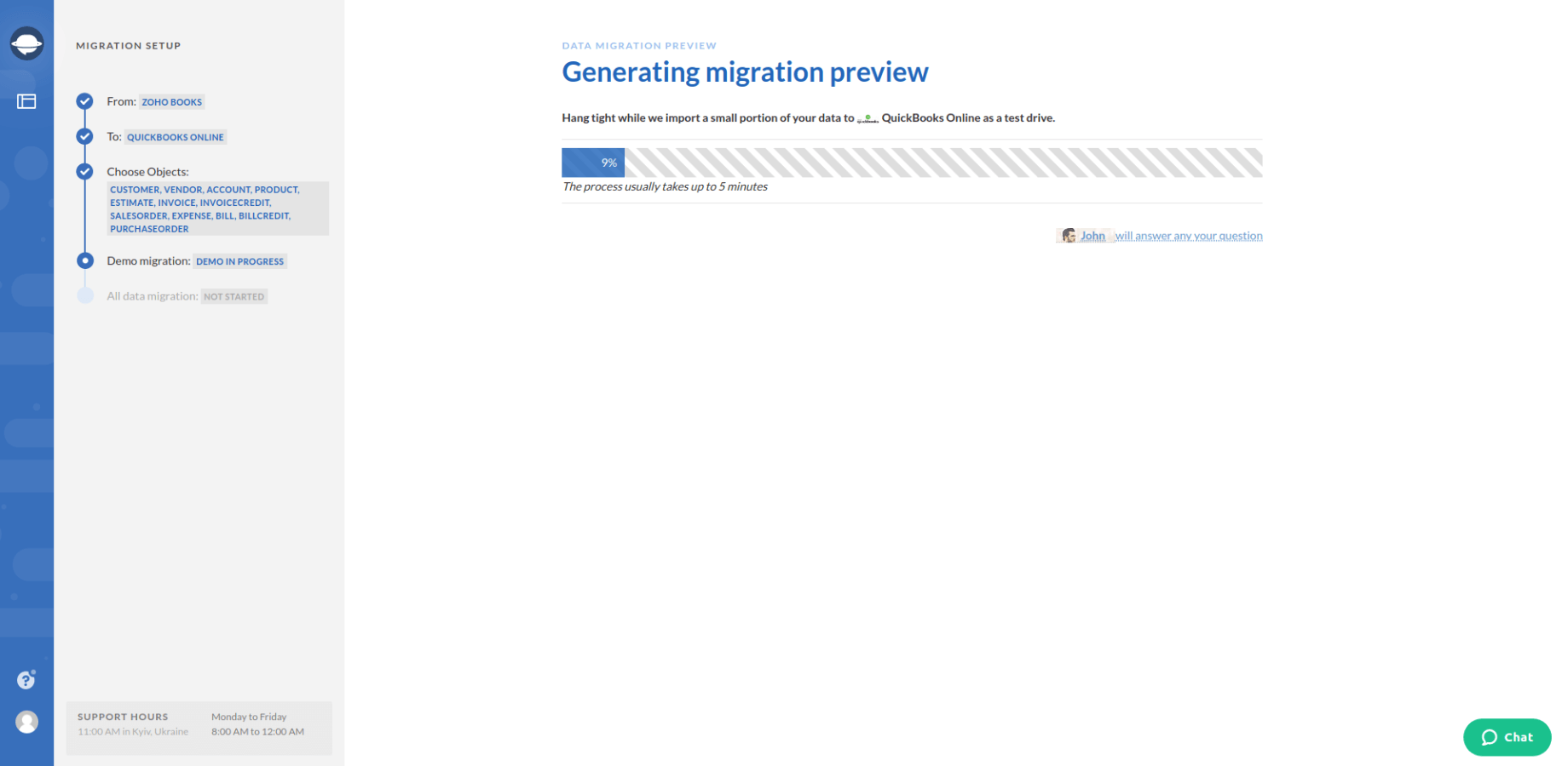 Zoho Books Export Generating Demo