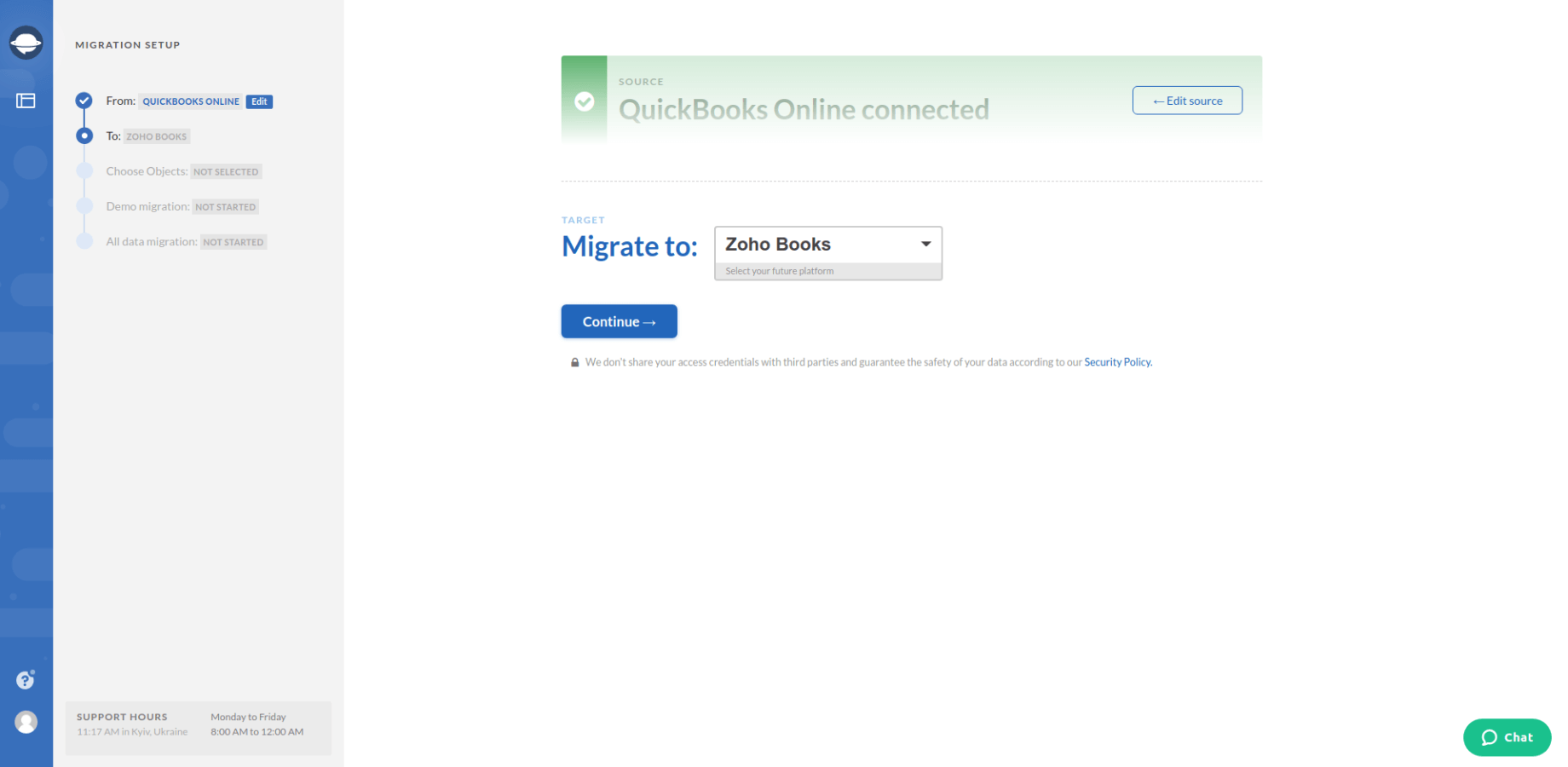 Zoho Books Migration