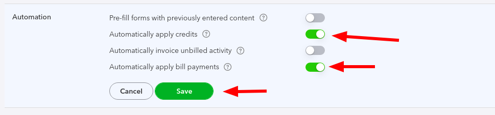 Turn Off QuickBooks Online Automation