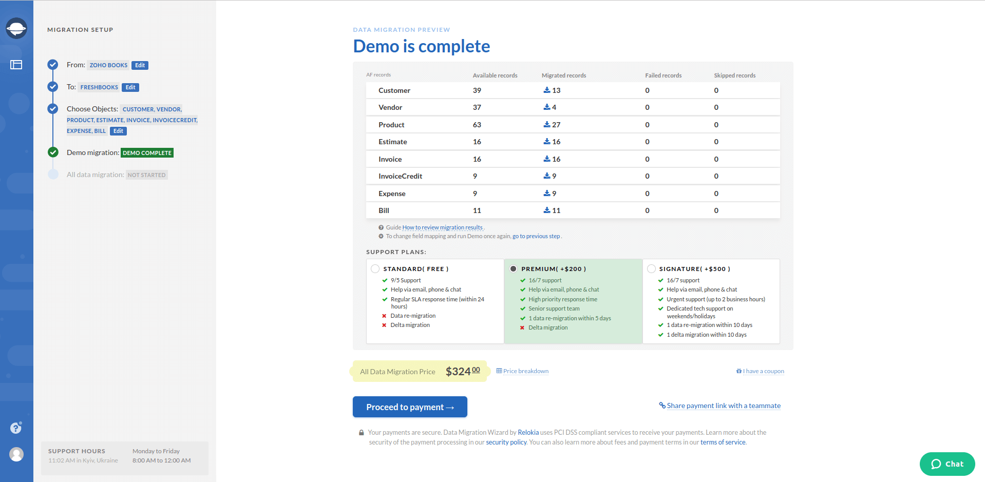FreshBooks Import Demo Complete