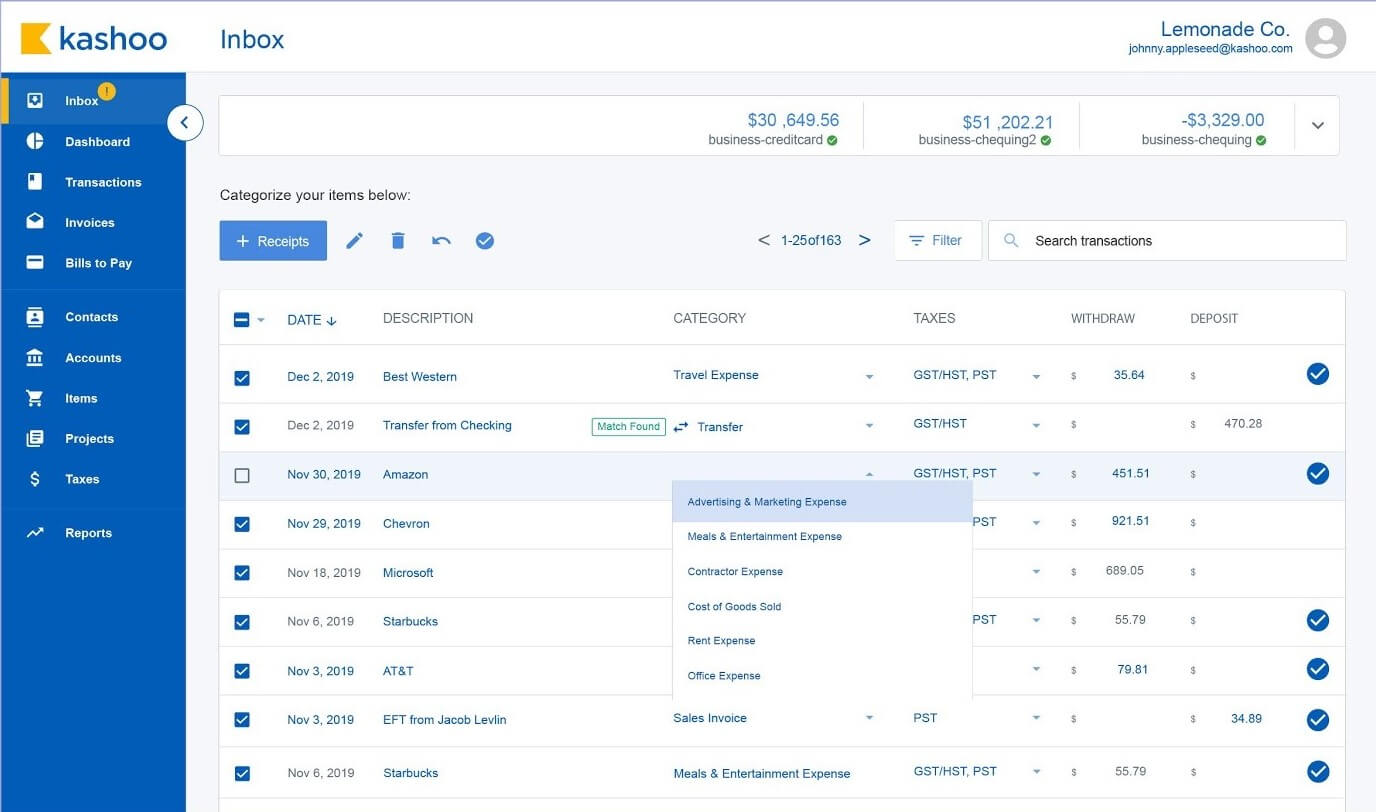 Kashoo Review Inbox