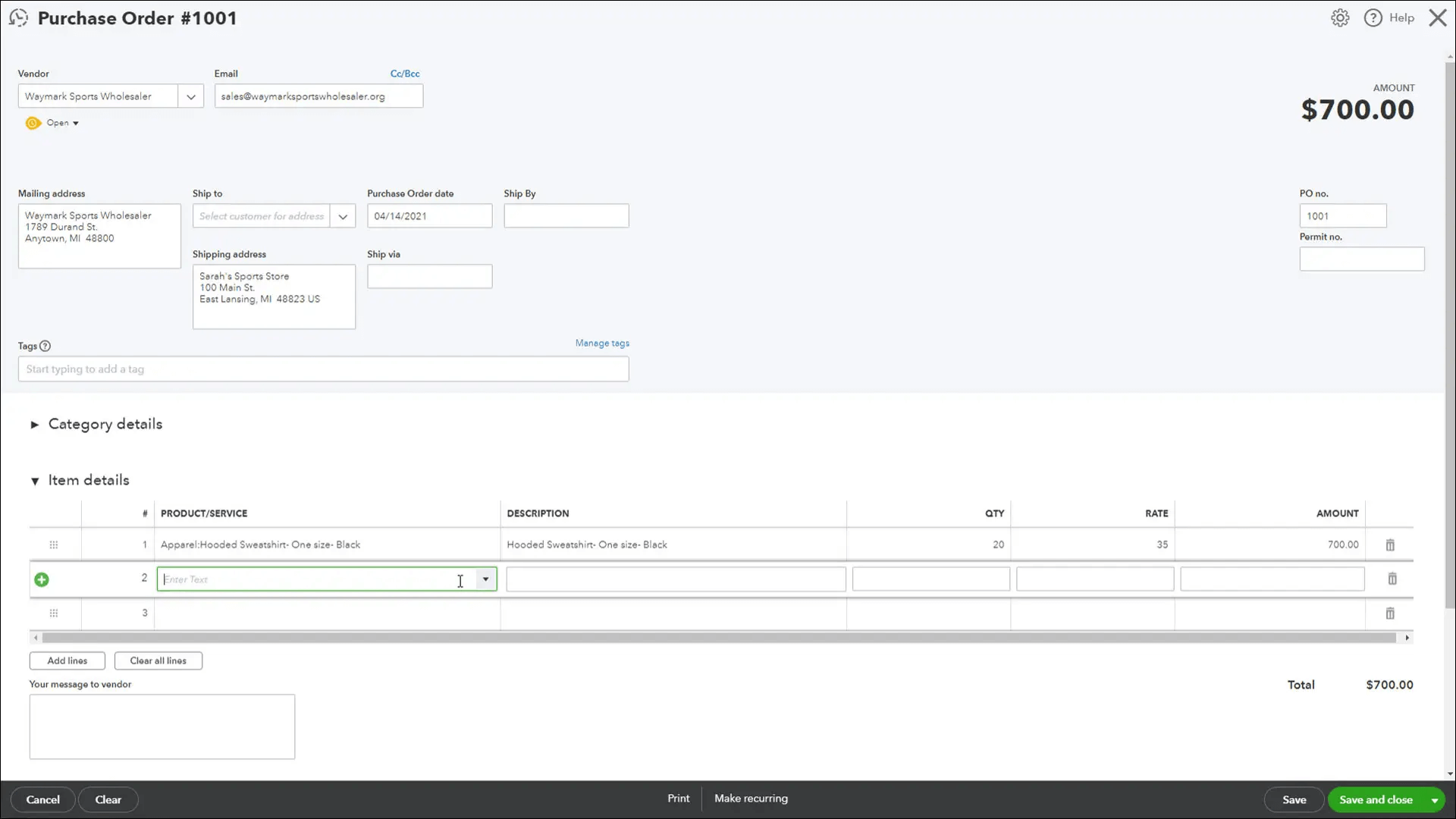 QuickBooks Review Order Management