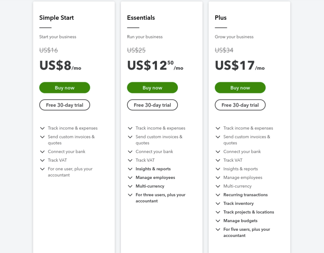QuickBooks Online Price