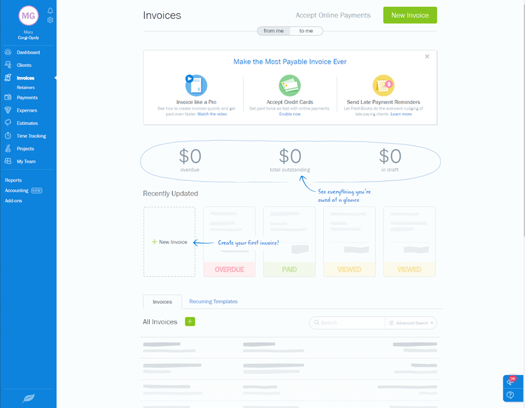 FreshBooks Invoicing