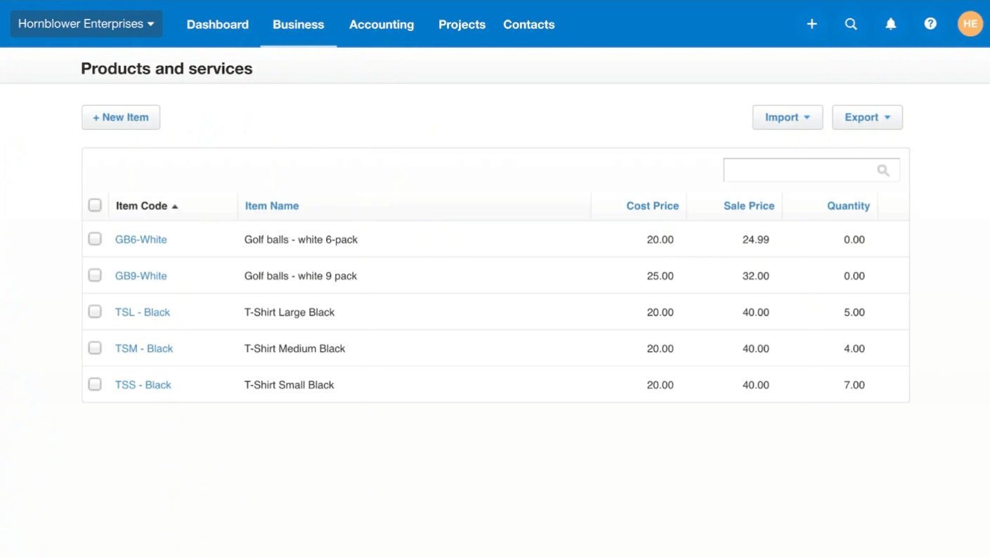 Xero Inventory