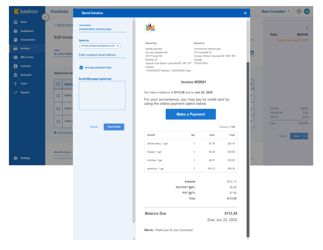 Kashoo Invoice