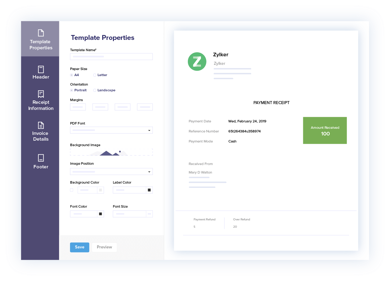Zoho Books Payment