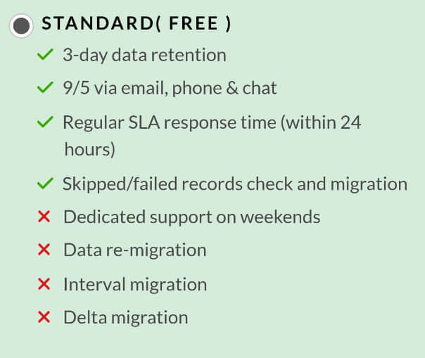 the Standard package - Accounting Data Migration Wizard