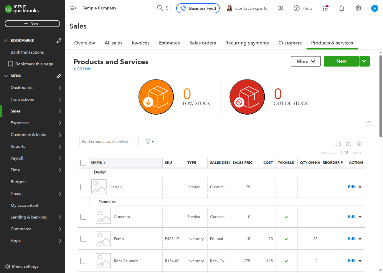 QuickBooks Review Inventory Management