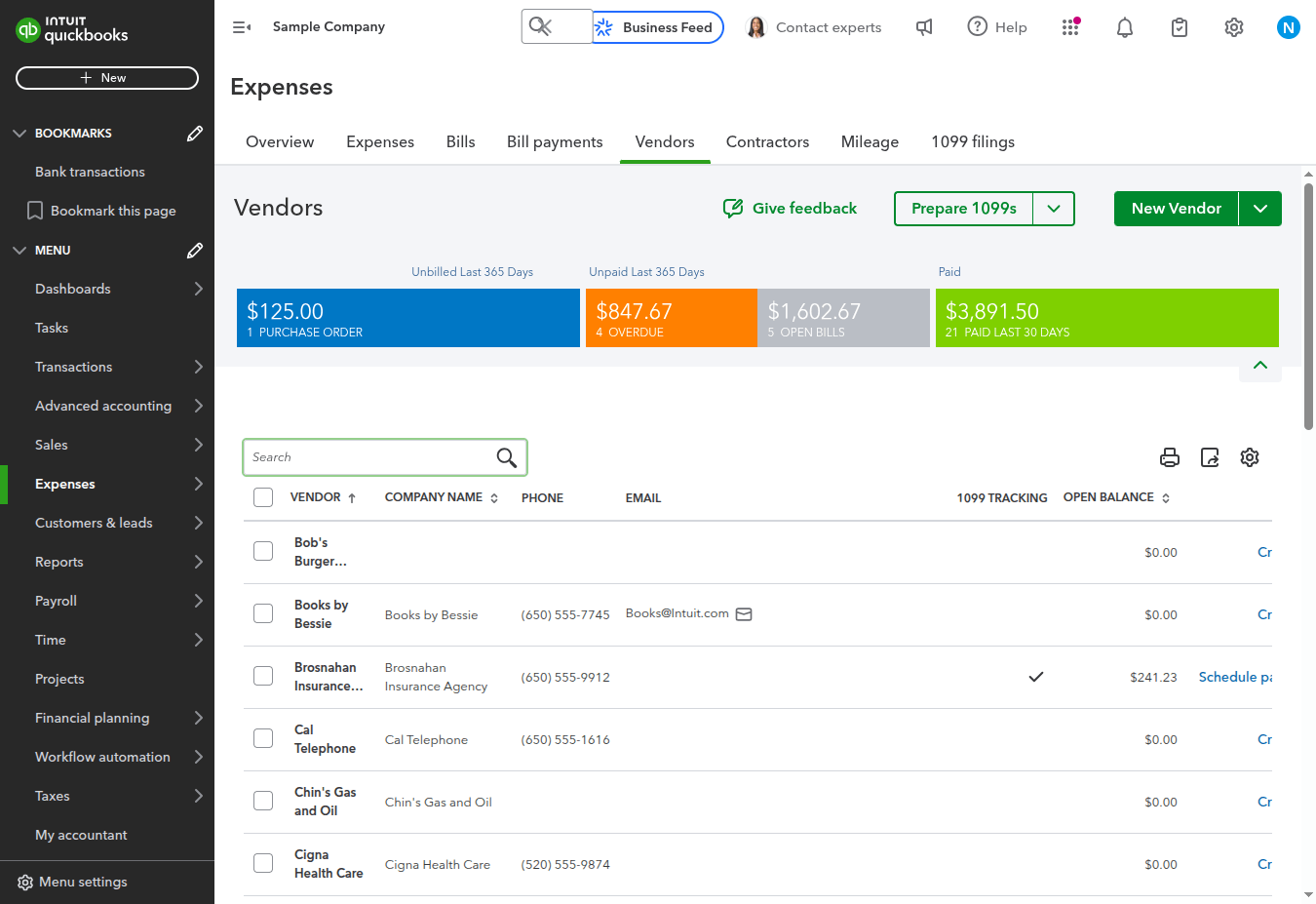 QuickBooks Review Bookkeeping