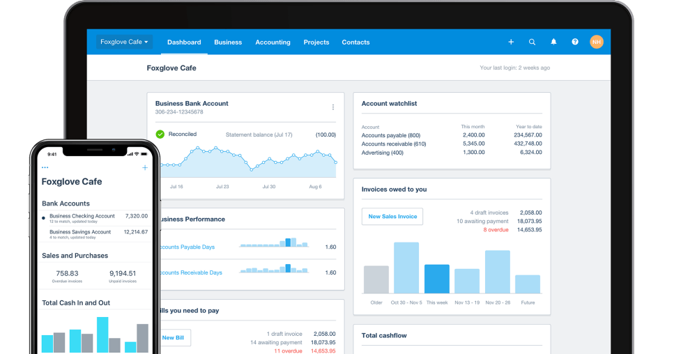 To show xero interface